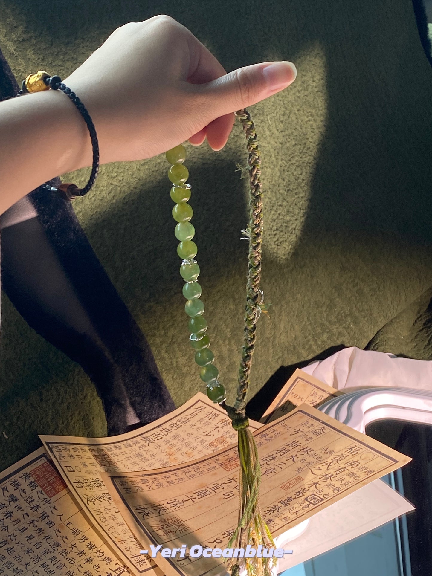 Mountain Jade double layers bracelet/car hanging