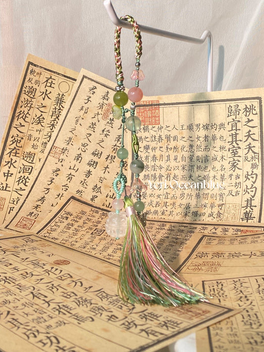 [fox in lotus] nine-tail fox bag charm/car hanging
