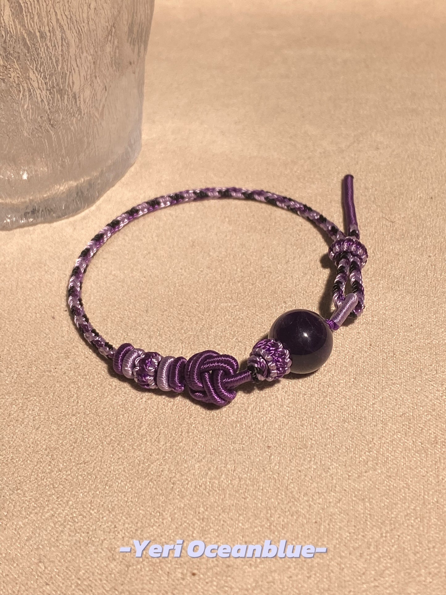 Kulomi impression braided bracelet (amethyst)