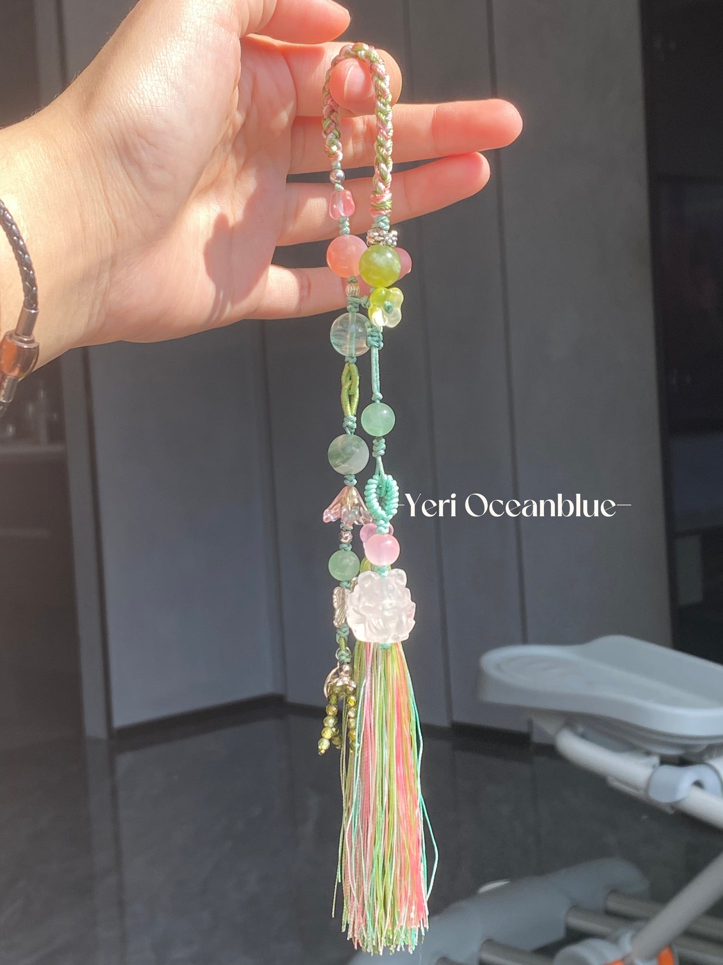 [fox in lotus] nine-tail fox bag charm/car hanging