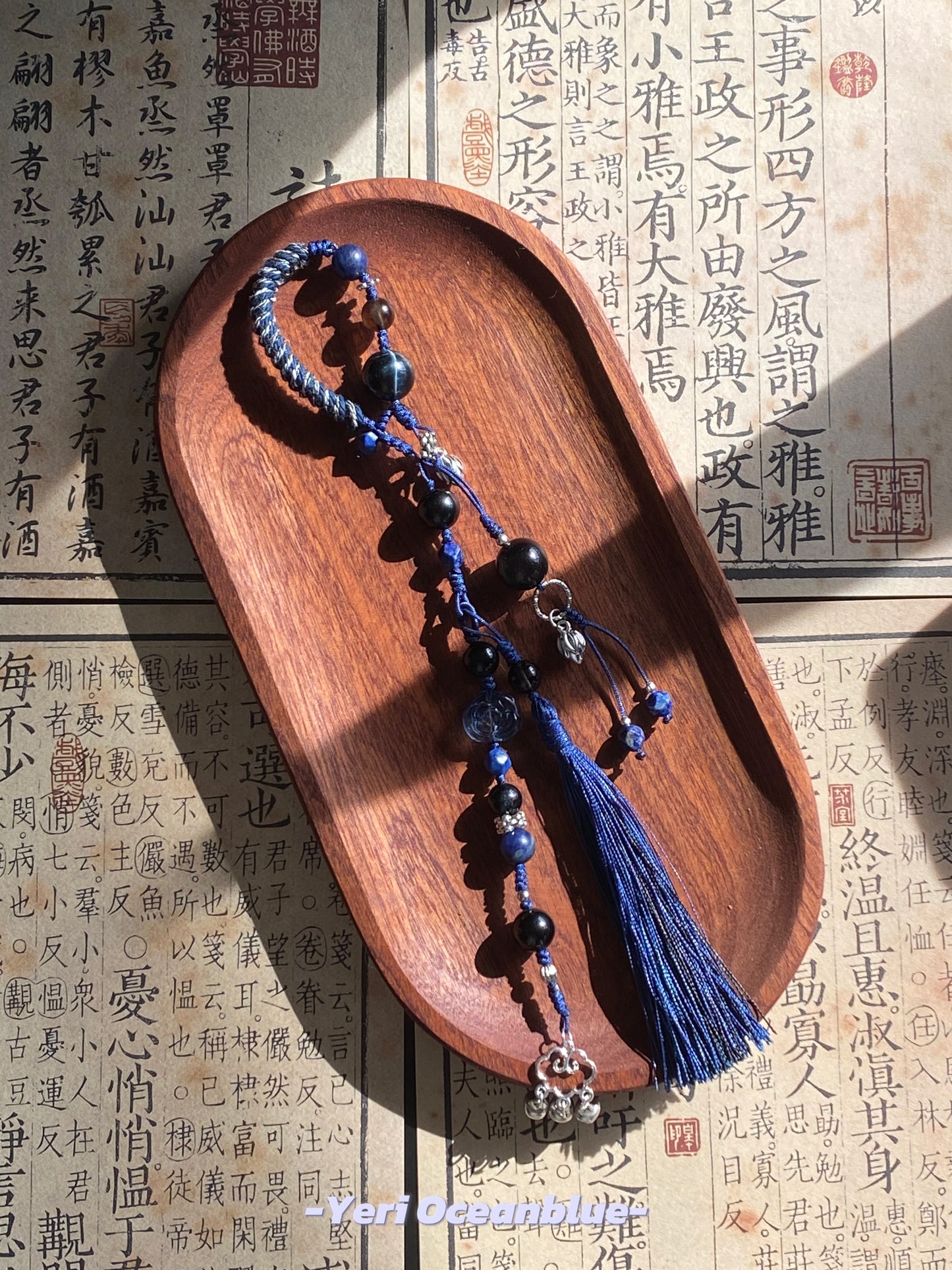 Blue Mountain | handmade bag charm/ car hanging