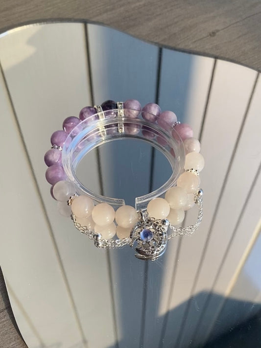 INFP Bracelet - Lepidolite and Moonstone