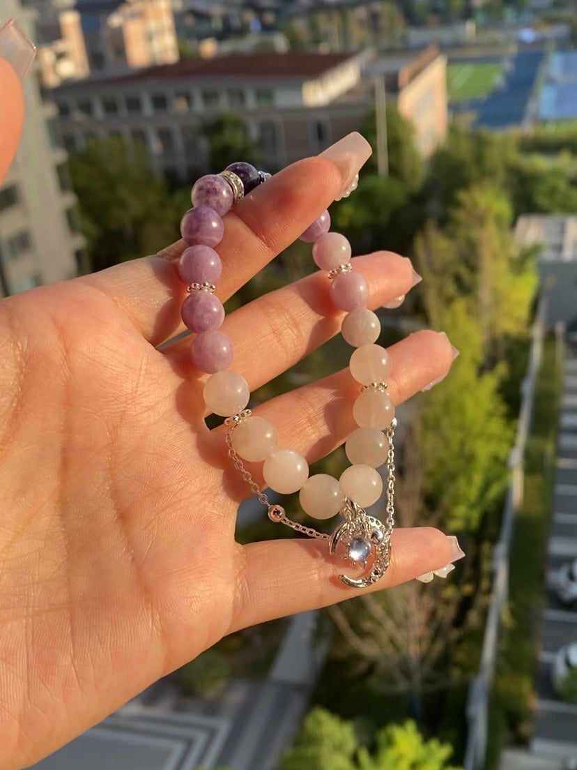 INFP Bracelet - Lepidolite and Moonstone