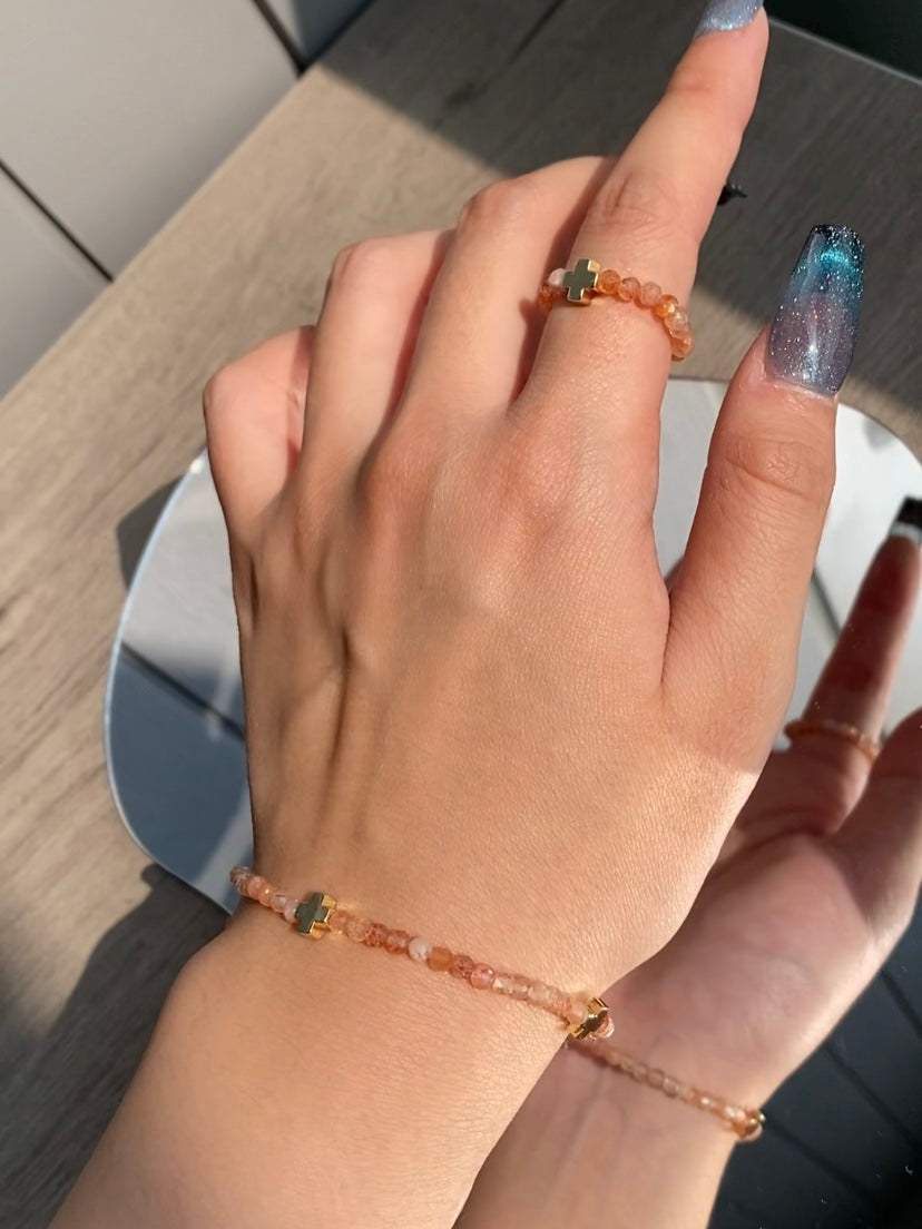 Radiant Energy Set: Sunstone Ring & Bracelet