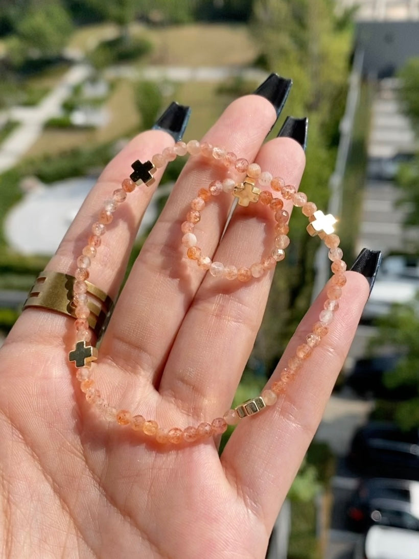 Radiant Energy Set: Sunstone Ring & Bracelet