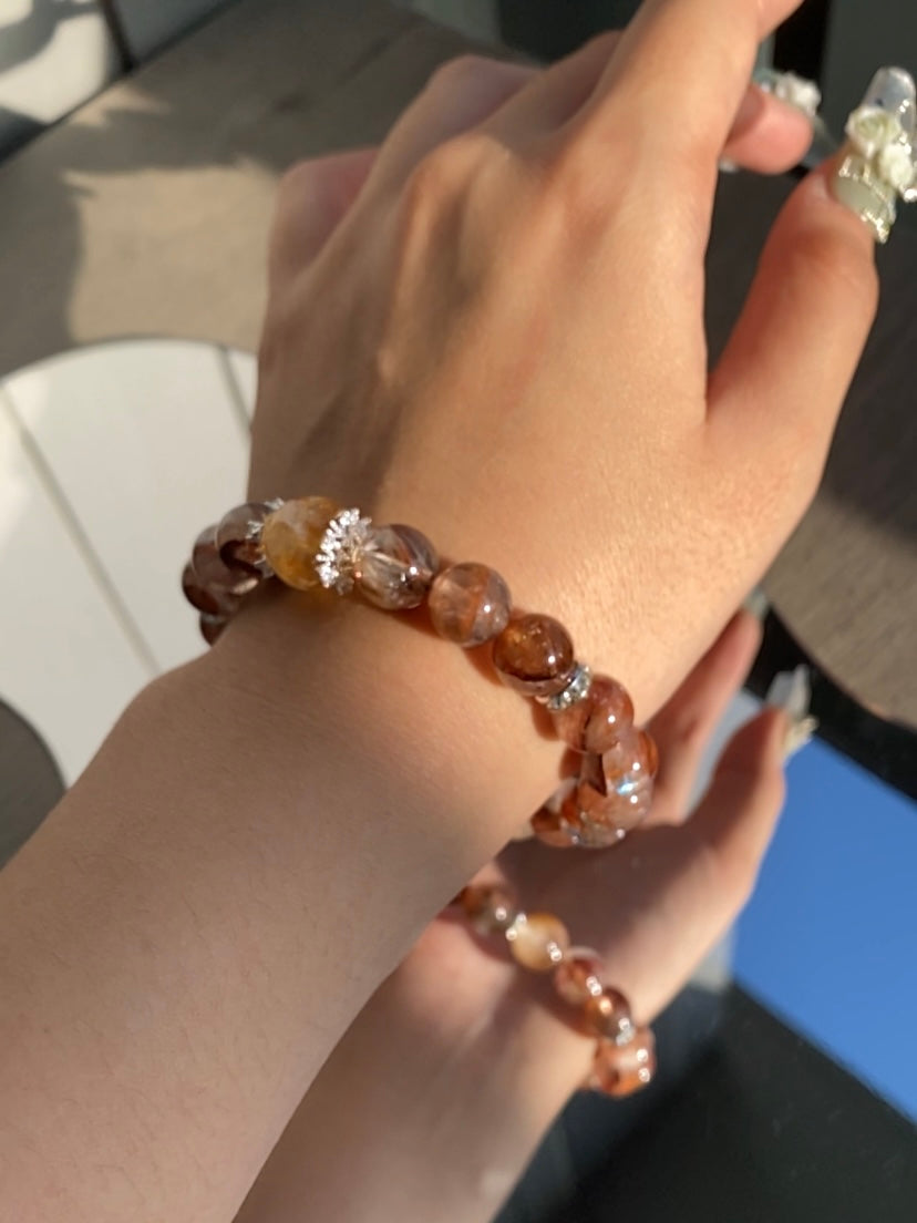 Fiery Glow Bracelet: Citrine & Fire Quartz