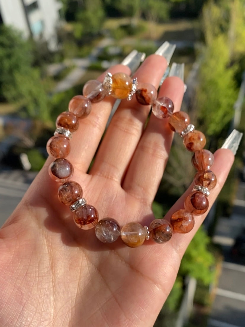 Fiery Glow Bracelet: Citrine & Fire Quartz